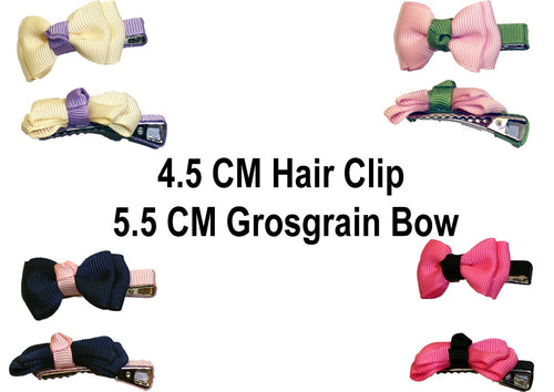 (Final Sale) Molly Hair Clip With 5.5 CM Grosgrain Bow S003 Girl Molly   