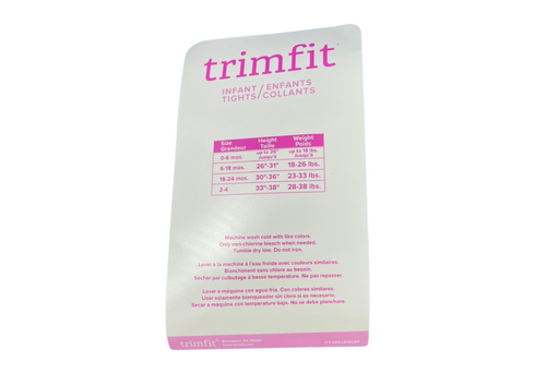 (Final Sale) Trimfit Infant 2PK Microfiber Tights Pink & White Girl Trimfit   