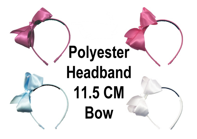 (Final Sale) Molly Polyester Headband With 11.5 CM Bow T008 Girl Molly   