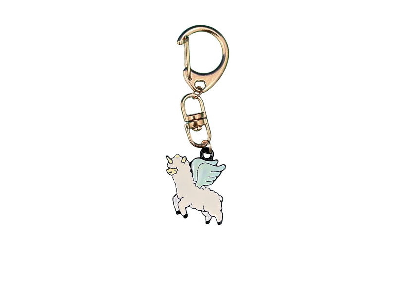 (Final Sale) Flying Alpaca Keychain Charm Girl Olly   