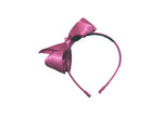 (Final Sale) Molly Polyester Headband With 11.5 CM Bow T008 Girl Molly 183-Garden Rose O/S 